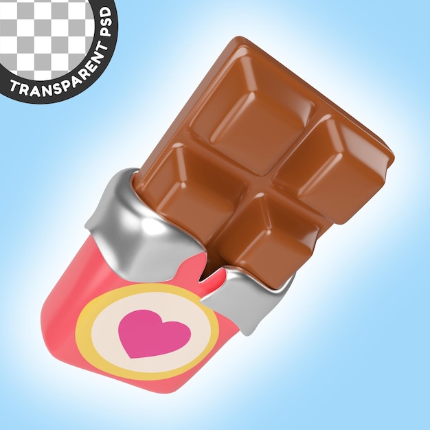 Schokolade 3d-illustrationssymbol