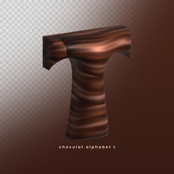 PSD schokoladen-3d-buchstabe