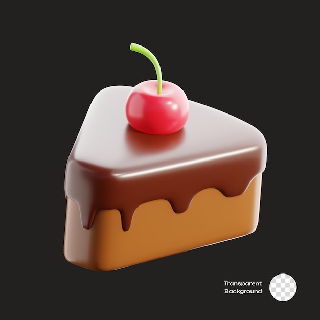 Schokoladenkuchen 3D-Symbol