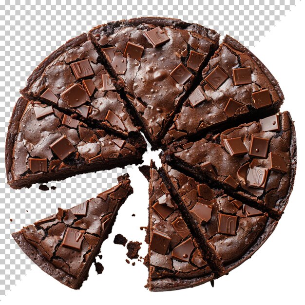 PSD schokoladenkuchen schwarzer waldgateau nüsse schokoladentag isoliert auf durchsichtigem hintergrund