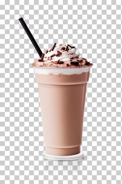 Schokoladenmilchshake isoliert auf transparentem hintergrund, png-clipart