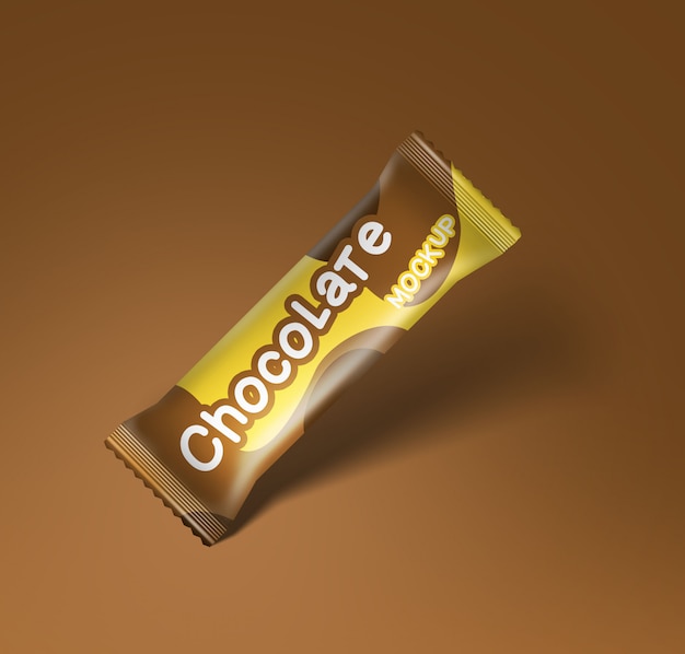 Schokoriegel wrapper mockup verpackung