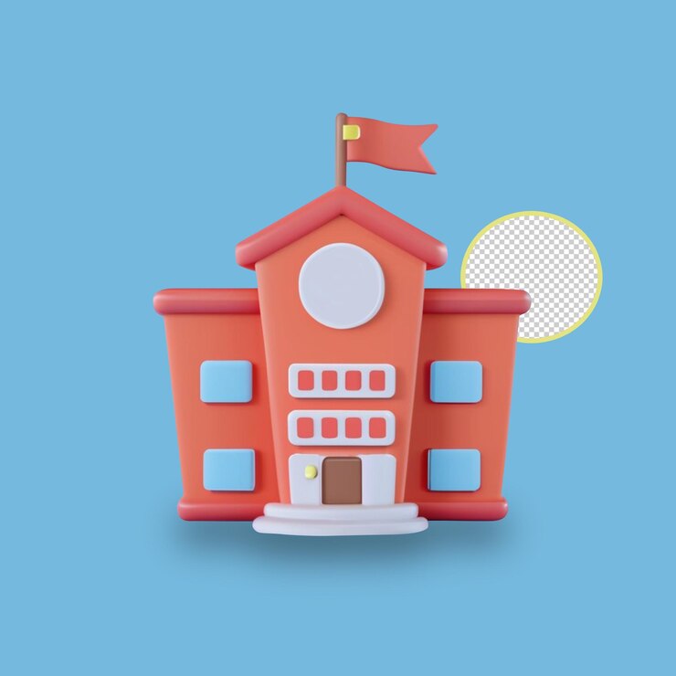 PSD school icon 3d render