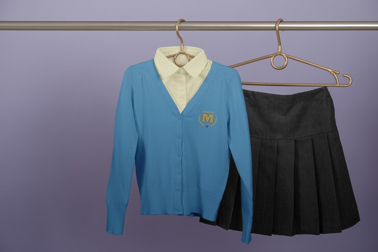 PSD school uniform for children mock-up design