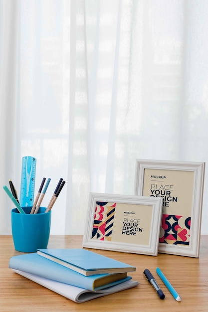 Schreibtisch stationäres Mockup-Design