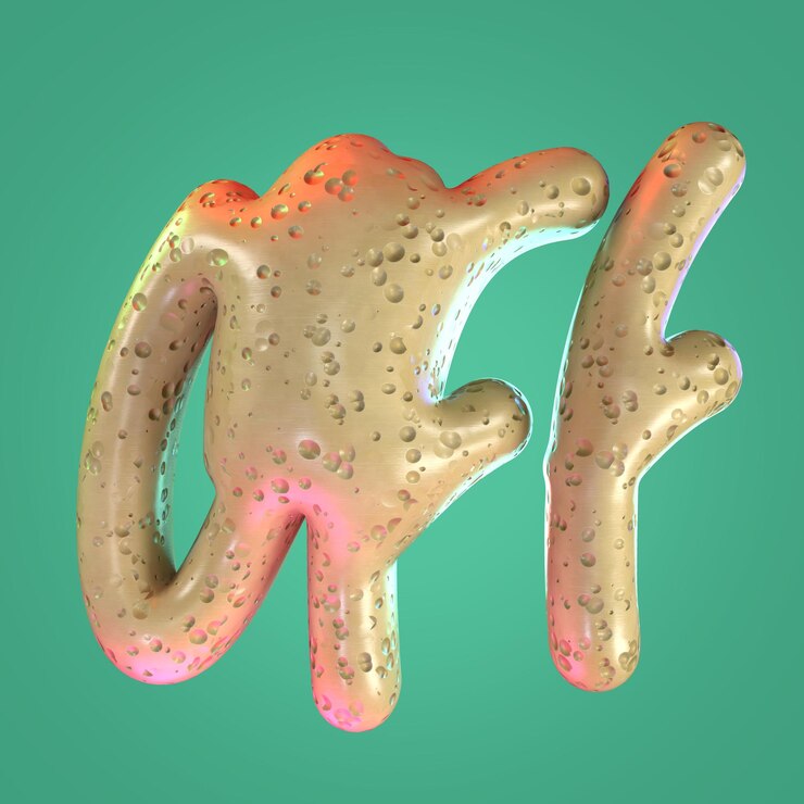 PSD schriftzeichen 3d