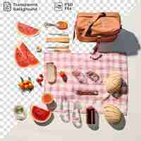 PSD schritt in den sommer mit stil und den besten picknick-lebensmitteln