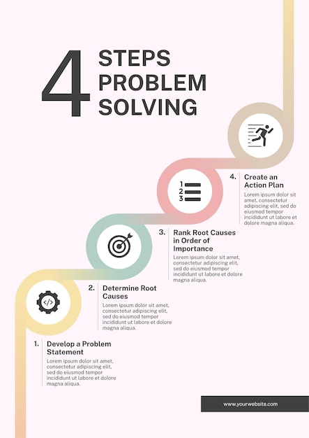 PSD schritte, zeitleiste, infografik, prozesspräsentation