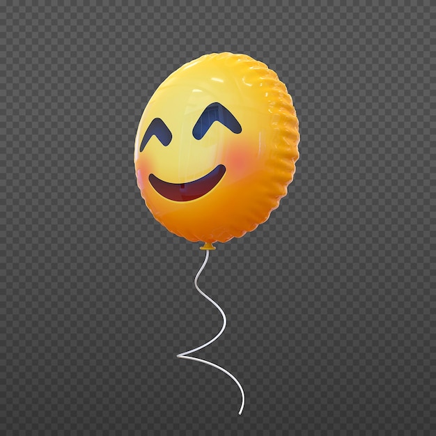 Schüchterne Emoji-Ballons 3d