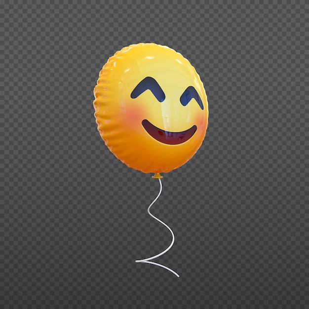 Schüchterne Emoji-Ballons 3d