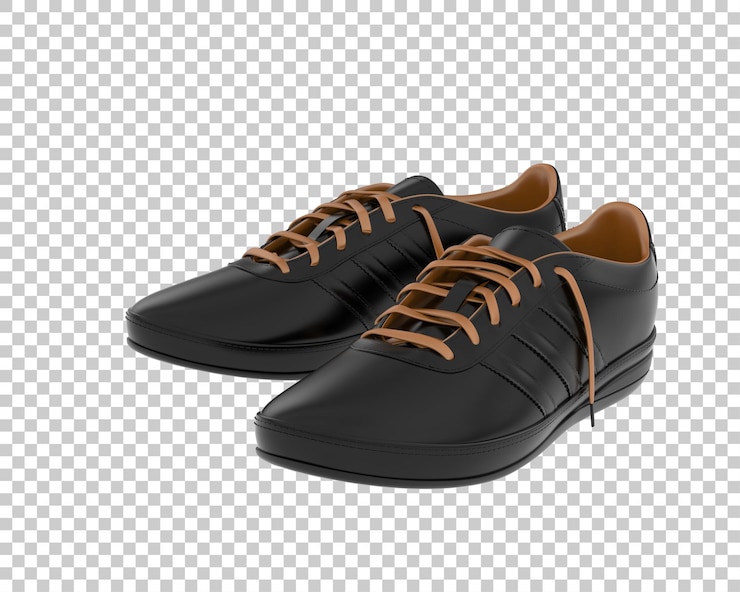 PSD schuhe isoliert auf transparentem hintergrund, 3d-darstellung