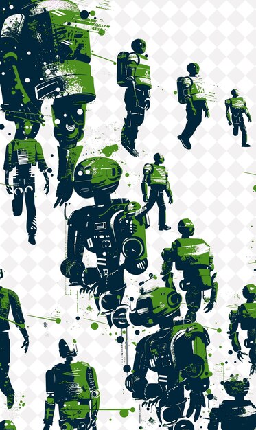 Schulen Robotik Lab Erstellung eines Robots Aufstand Studenten Carr Flat Illustration Hintergrunddesign