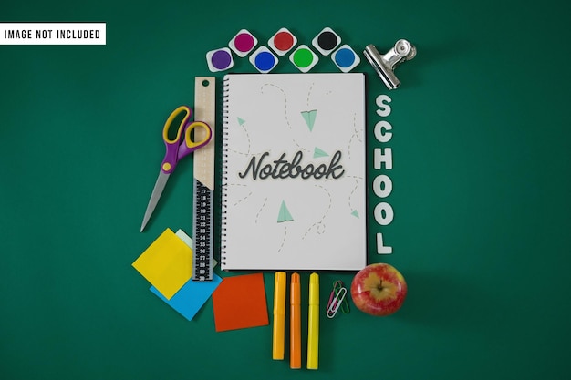 Schulnotizbuch-Mockup