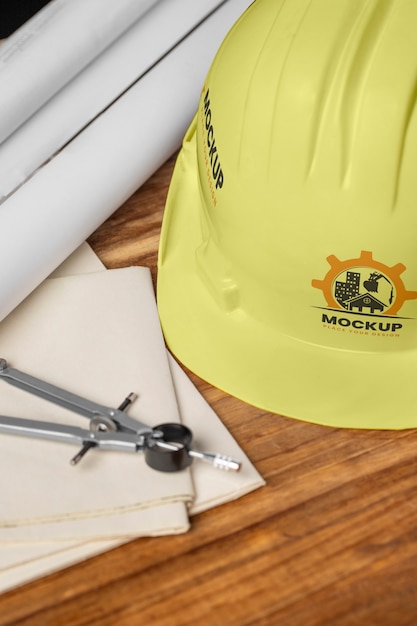 Schutzhelm-Mockup-Design