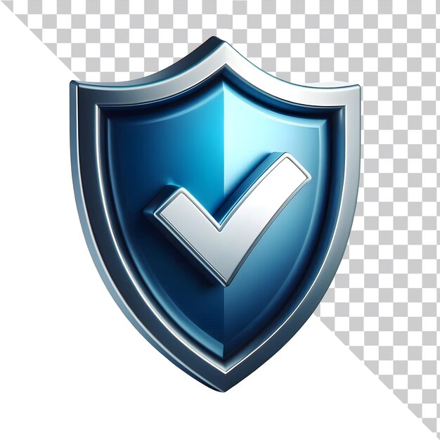 Schutzschild mit Checklisten-Symbol 3D-Rendering