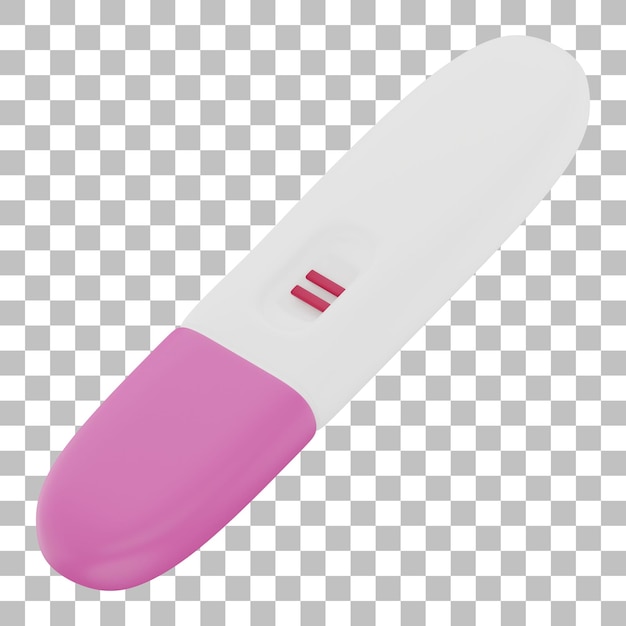 Schwangerschaftstest-Kit 3D-Darstellung