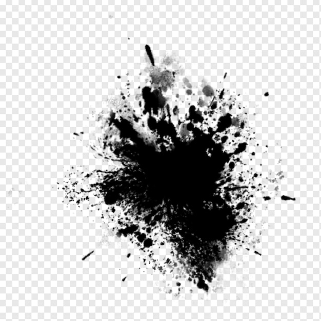 Schwarz-Splash-Element PSD-Datei durchsichtiges Design Schwarz-Lacke-Element durchsichtig