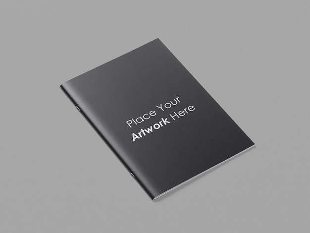 Schwarzbuch-Mockup-Design mit massivem Hintergrund