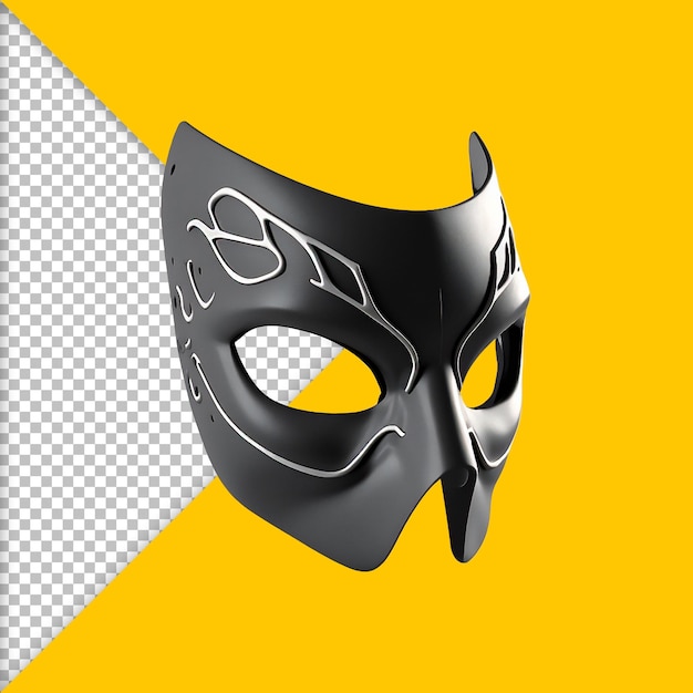 schwarze 3D-Maske Halloween-Karneval