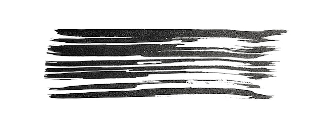 Schwarze abstrakte Pinselstriche und Farbe auf Papier Grunge-Kunst-Kalligraphie transparent