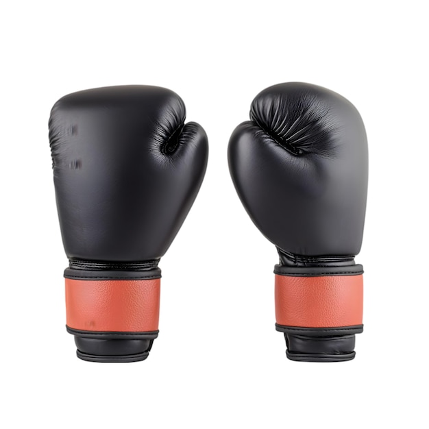 Schwarze Boxhandschuhe mit roten Riemen für die professionelle Ausbildung