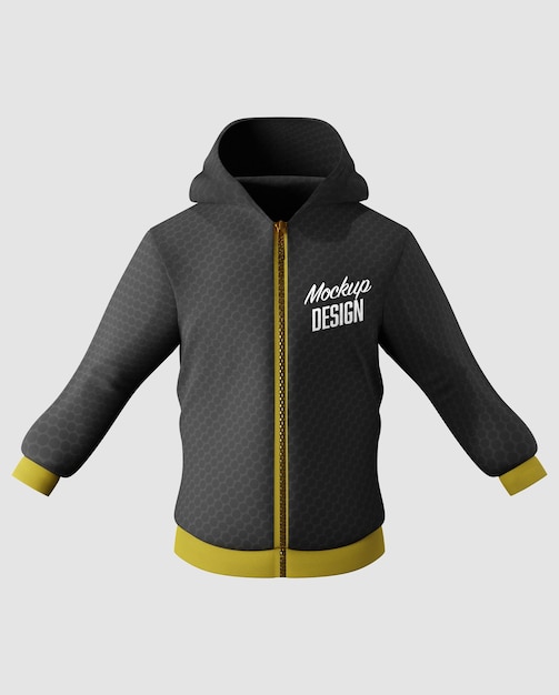 Schwarze jacke für mockup 3d-illustration