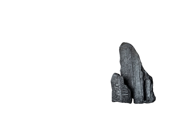 Schwarze Kohle in abstrakten Formen