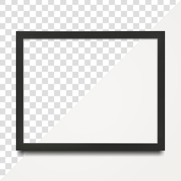 Schwarzer Bildrahmen durchsichtig png