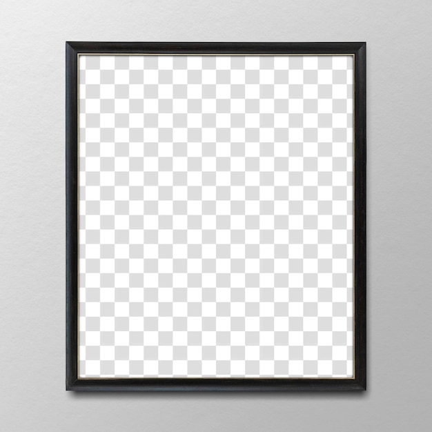 Schwarzer Bildrahmen-Mockup durchsichtig png