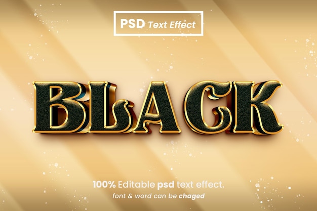 Schwarzer Effekt des Textes 3d