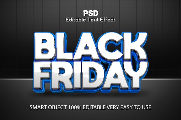 Schwarzer Freitag 3D-Text-Effekt Photoshop