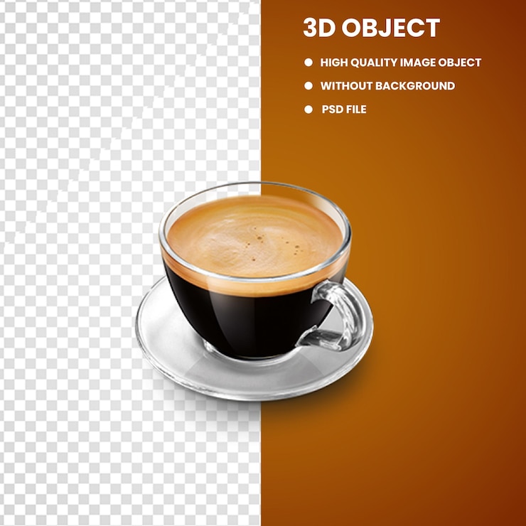 PSD schwarzer kaffee