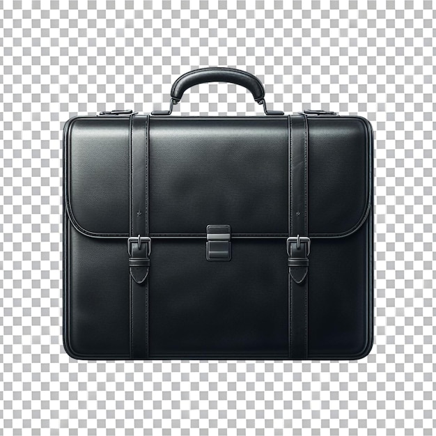 PSD schwarzer koffer mit schwarzer aktentasche auf weißem hintergrund 3d-rendering
