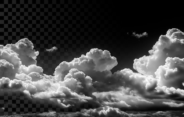 Schwarzer und weißer Himmel mit Wolken