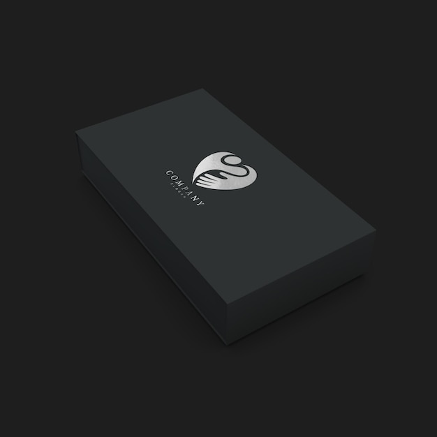 Schwarzes Logo-Design, Logo-Mockup-Symbol, Visitenkarte, Firmenkarte mit Logo-Illustrationsvektor