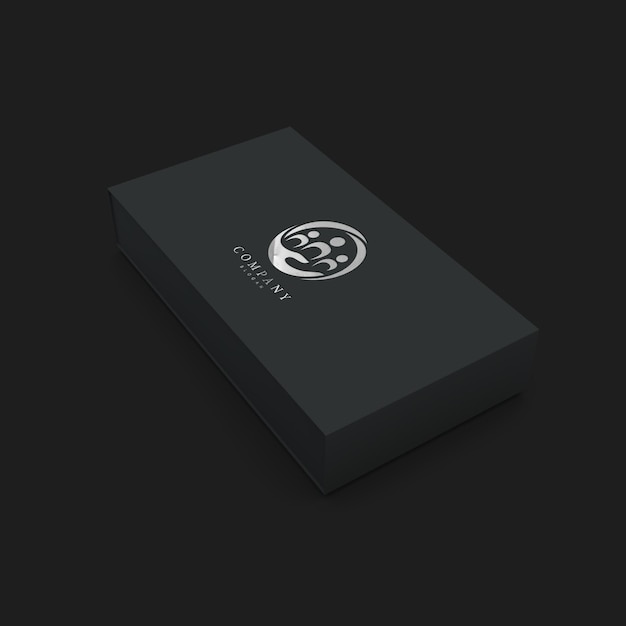 Schwarzes Logo-Design, Logo-Mockup-Symbol, Visitenkarte, Firmenkarte mit Logo-Illustrationsvektor