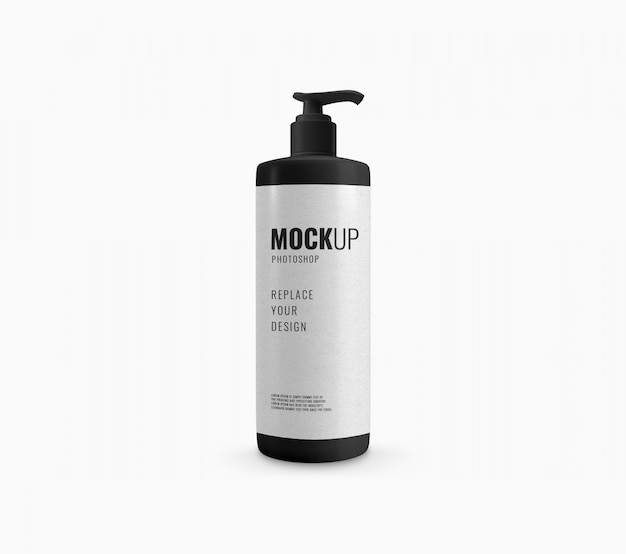 Schwarzes Minimalflaschenpumpenmodell