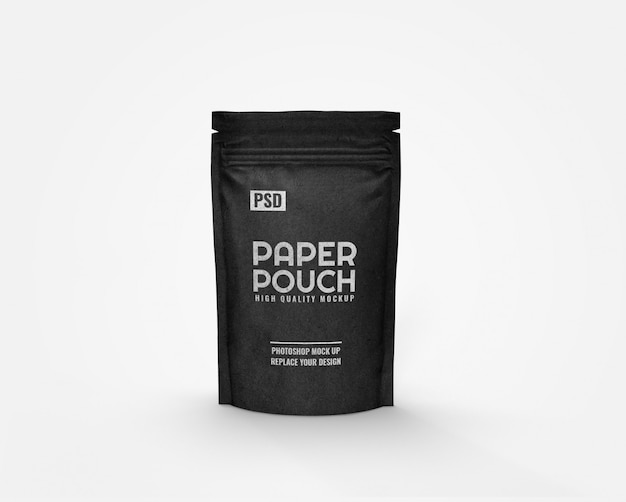 PSD schwarzes papier bastelbeutel modell