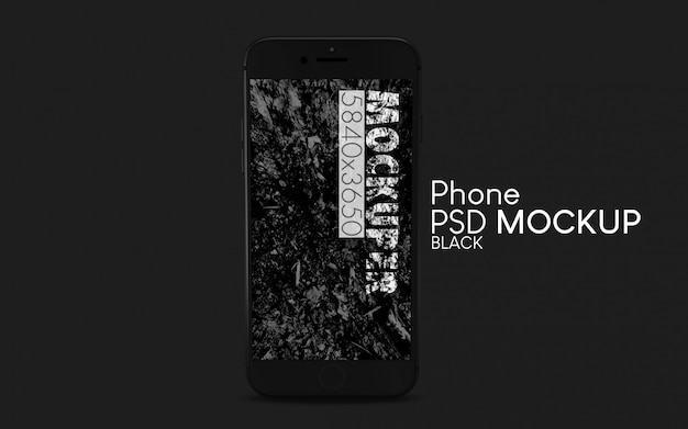 Schwarzes Smartphone PSD-Modell