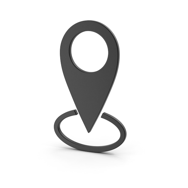 Schwarzes Standort-Pin-Symbol