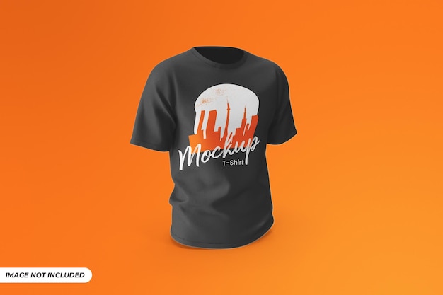 Schwarzes T-Shirt-Modell, bearbeitbarer PSD-farbiger Hintergrund