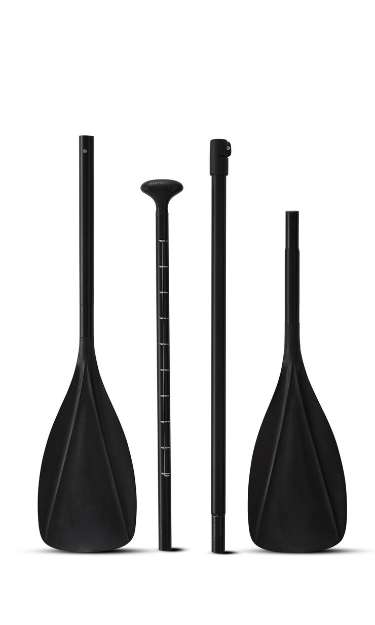 PSD schwarzes zusammenklappbares doppelpaddel-set
