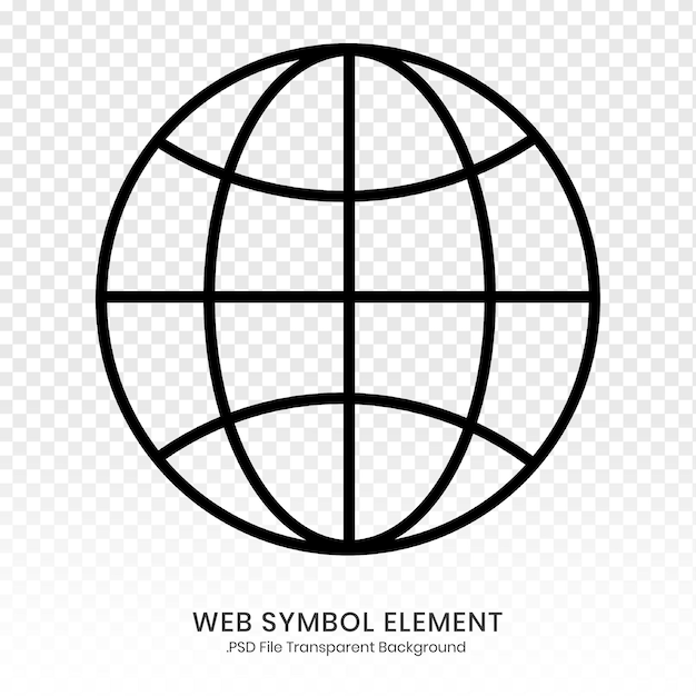 Schwarzglobus-Symbol auf der Schaltfläche