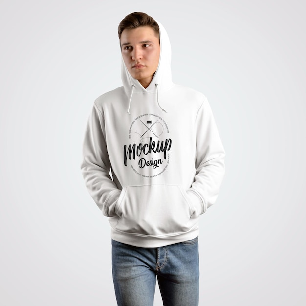 Schweißhemd, T-Shirt, Kapuzen, Mockup-Design für das Branding