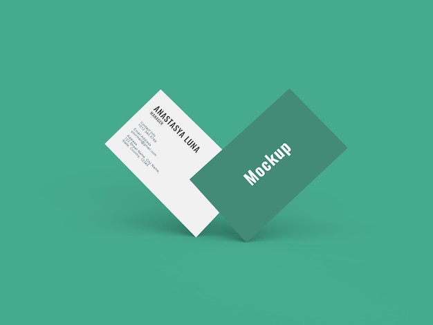 Schwimmende Visitenkarte Mockup