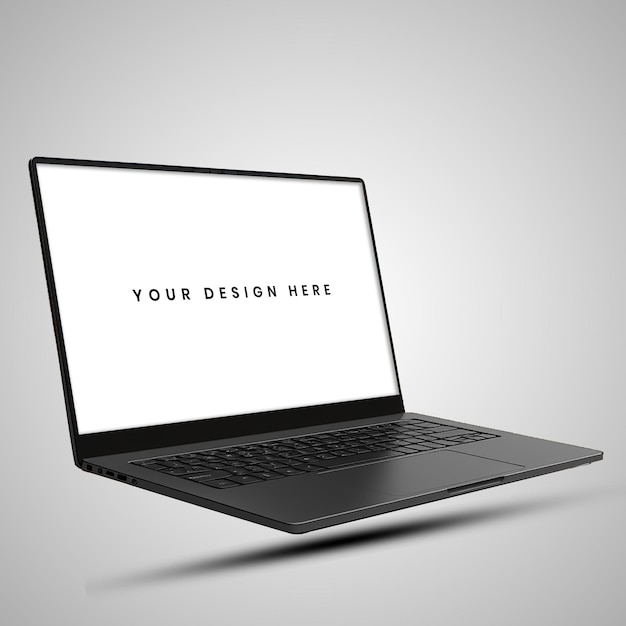 PSD schwimmendes laptop-mockup