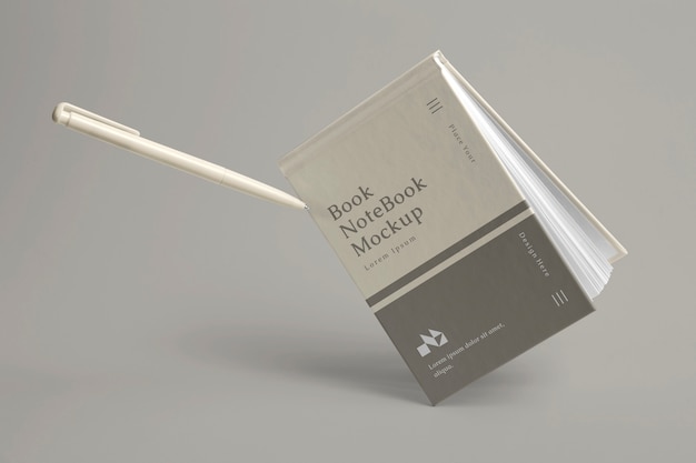 Schwimmendes Notebook-Mockup-Design