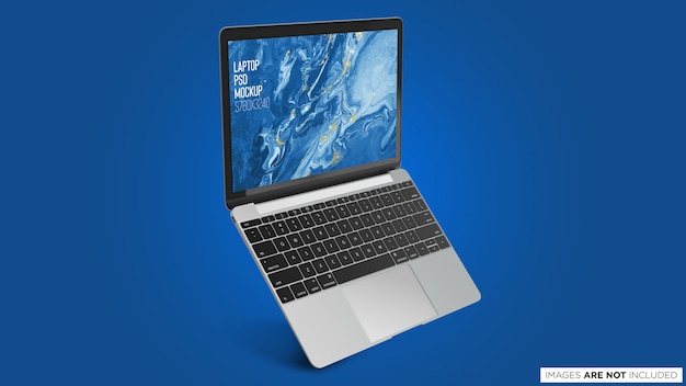 Schwimmendes offenes Laptop-Modell