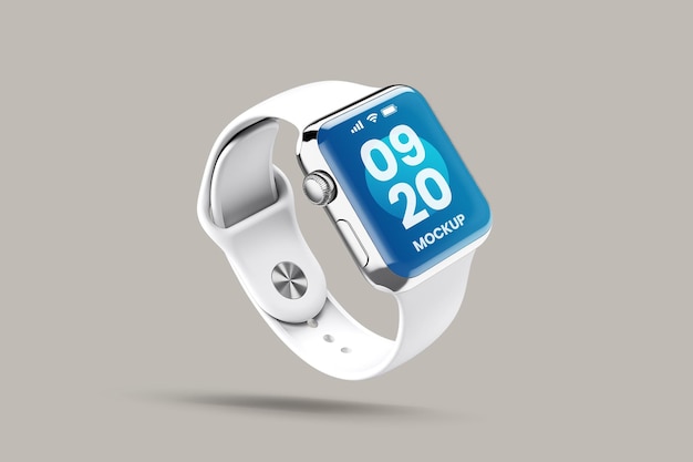 PSD schwimmendes smartwatch-mockup