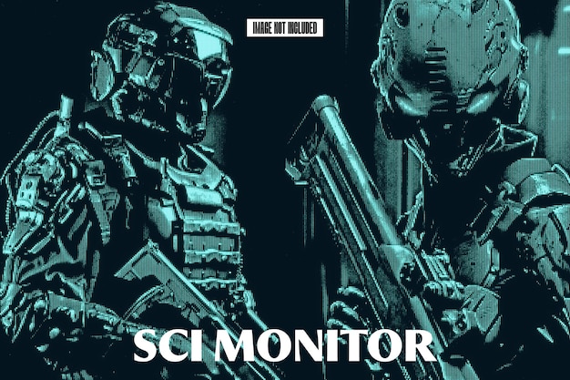 SCI Monitor Photo Effect for Poster